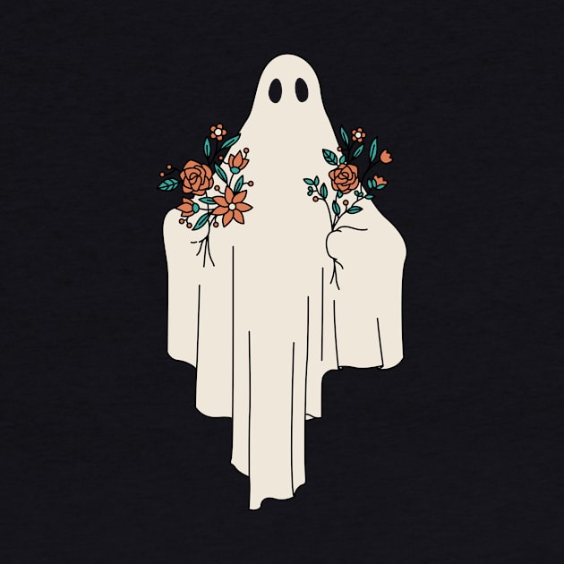 Ghost with flowers by LAPublicTees